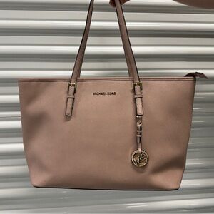Pink Michael Kors Tote Bag with Laptop Sleeve